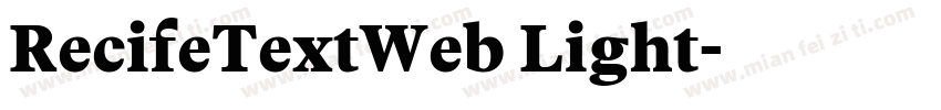 RecifeTextWeb Light字体转换